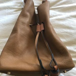 Burberry leather bucket bag